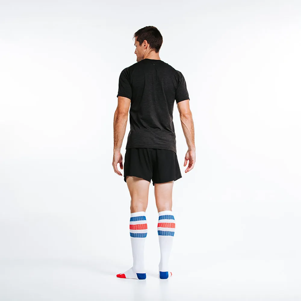 Marathon, White, Red and Blue Stripe