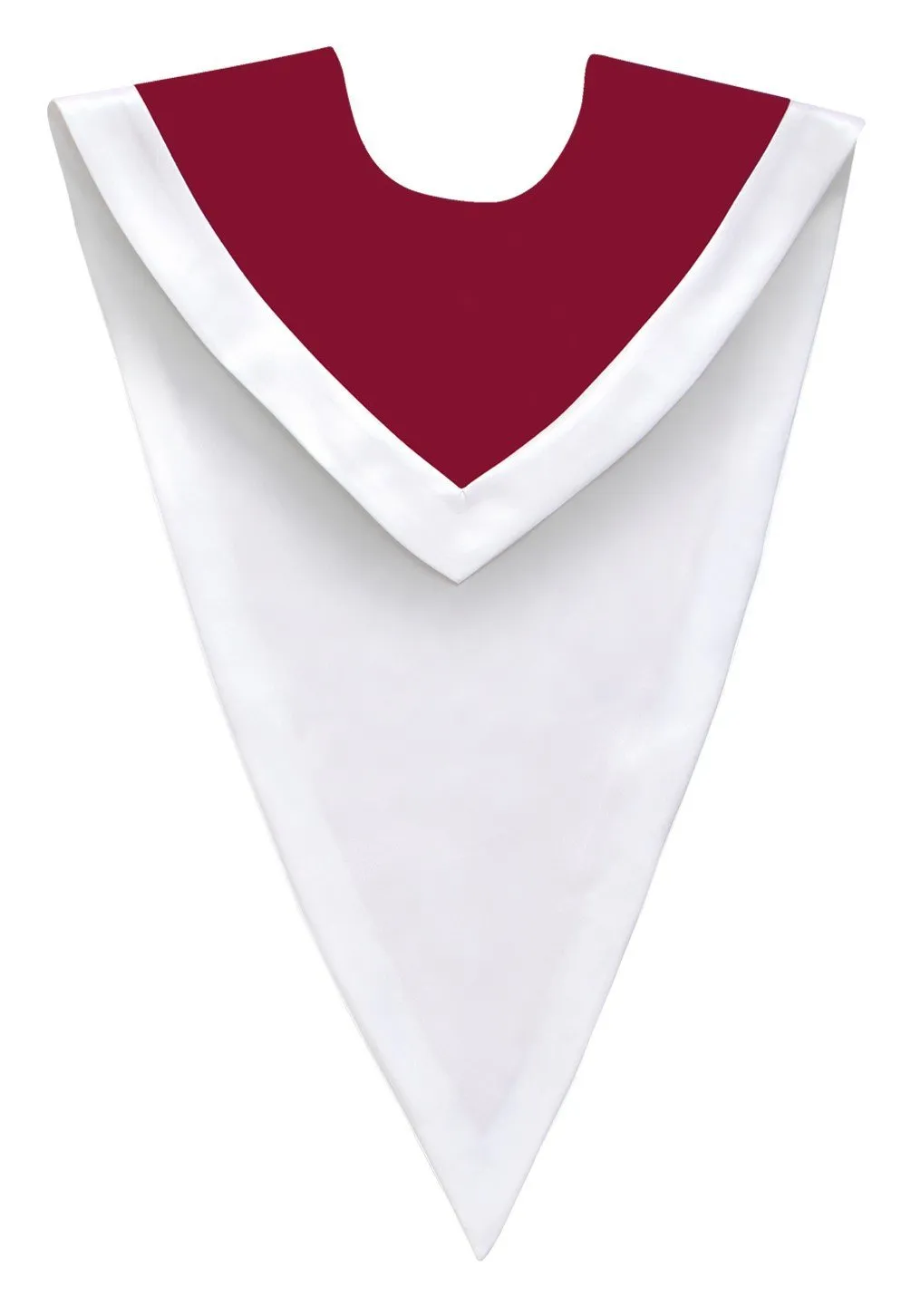 Maroon/White V-Neck Choir Stole