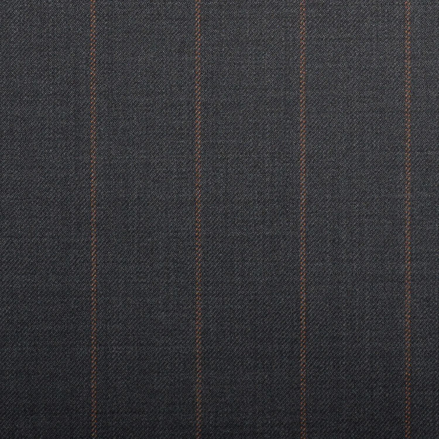 Medium Grey With Double Tangerine Pindot Stripe Crystal Super 130's Suiting