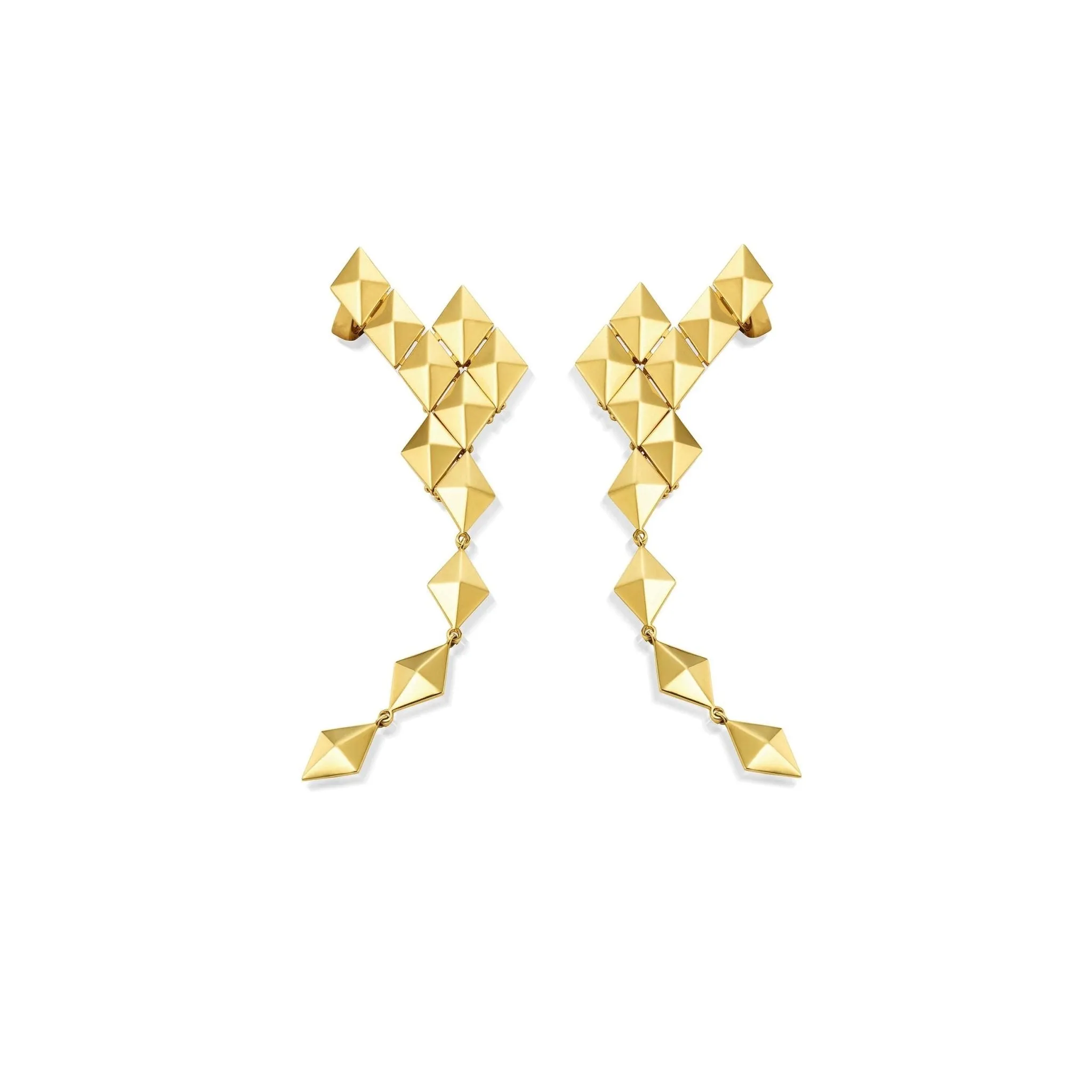 Medium Yellow Gold Python Ear Climbers