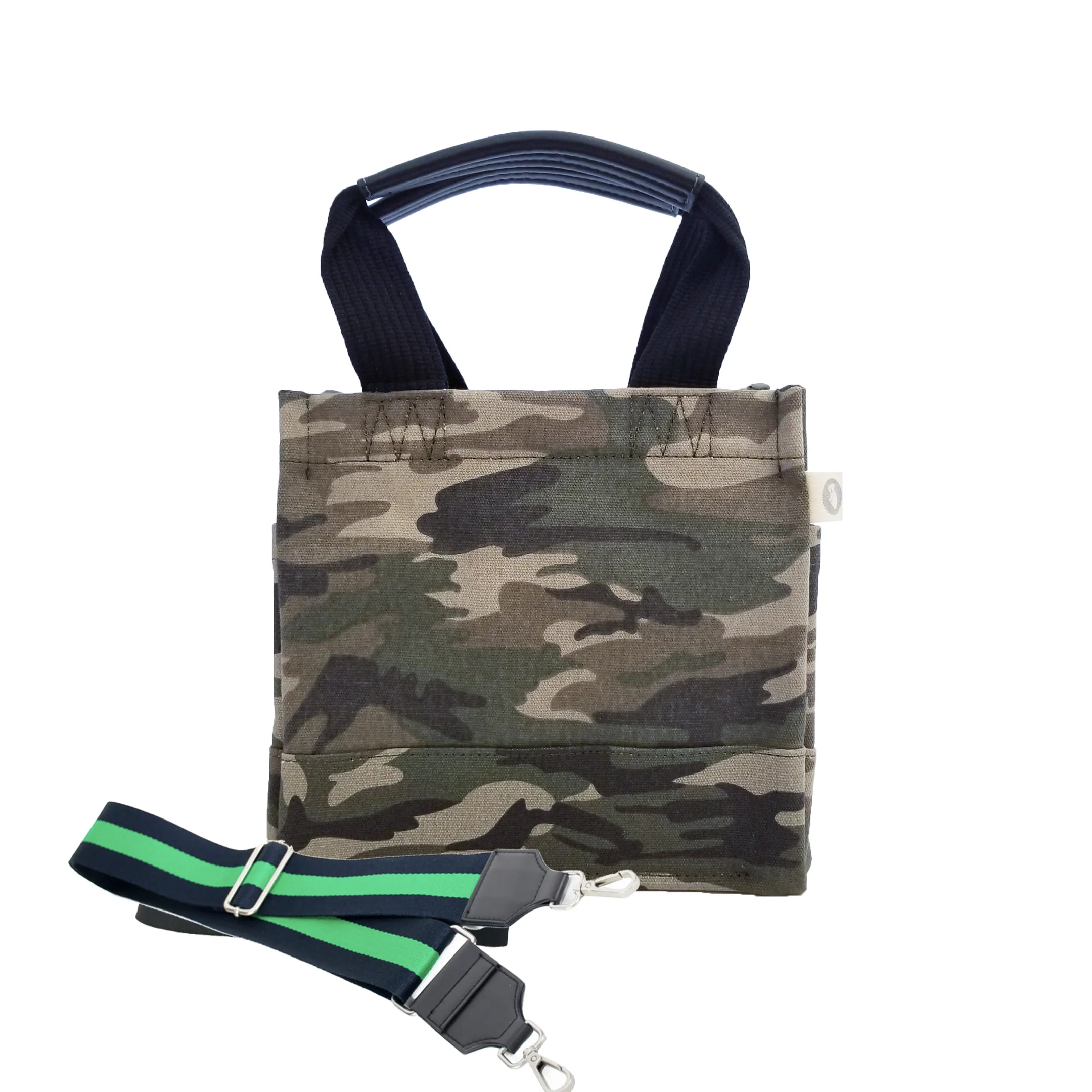 Mini Luxe North South Bag: Green Camouflage