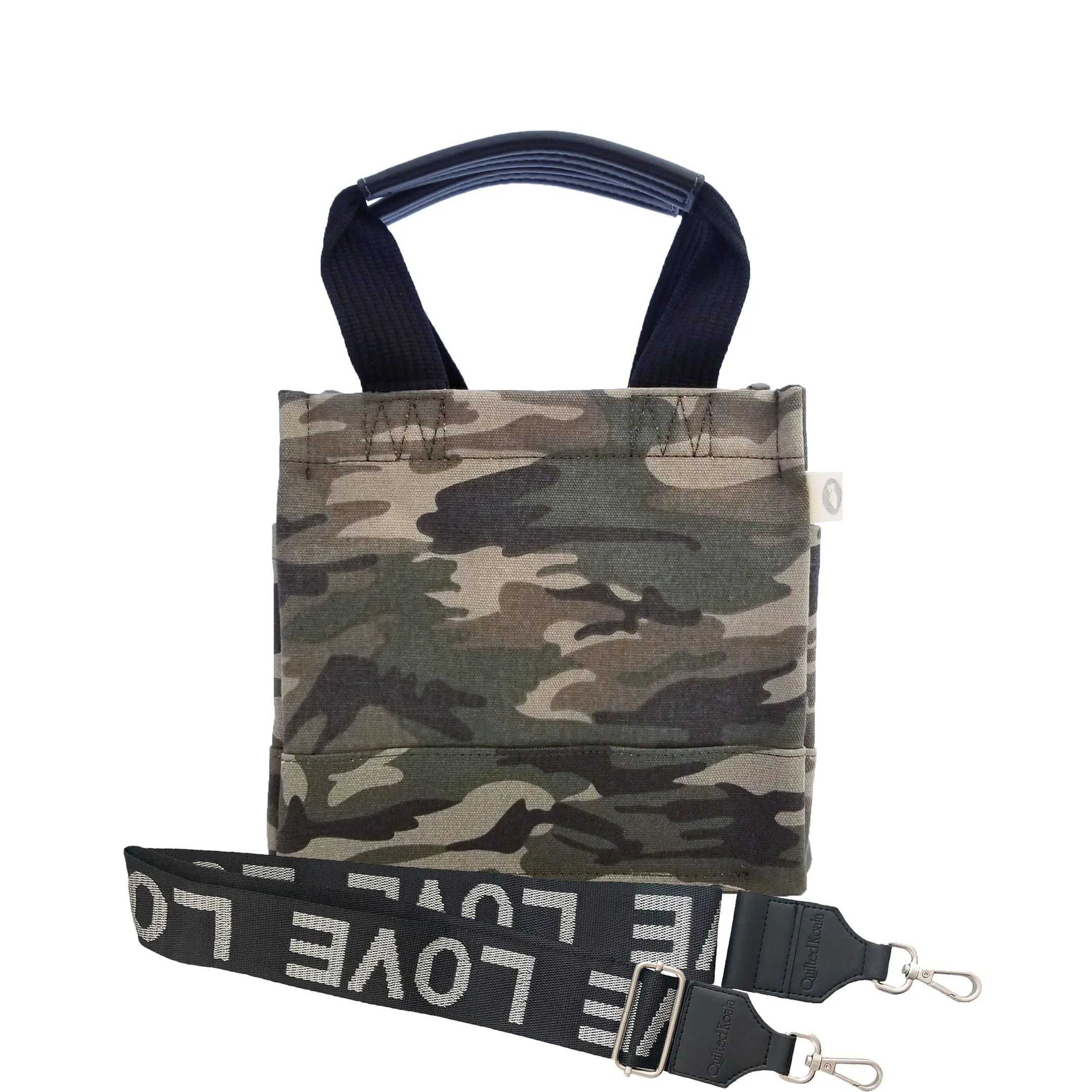 Mini Luxe North South Bag: Green Camouflage