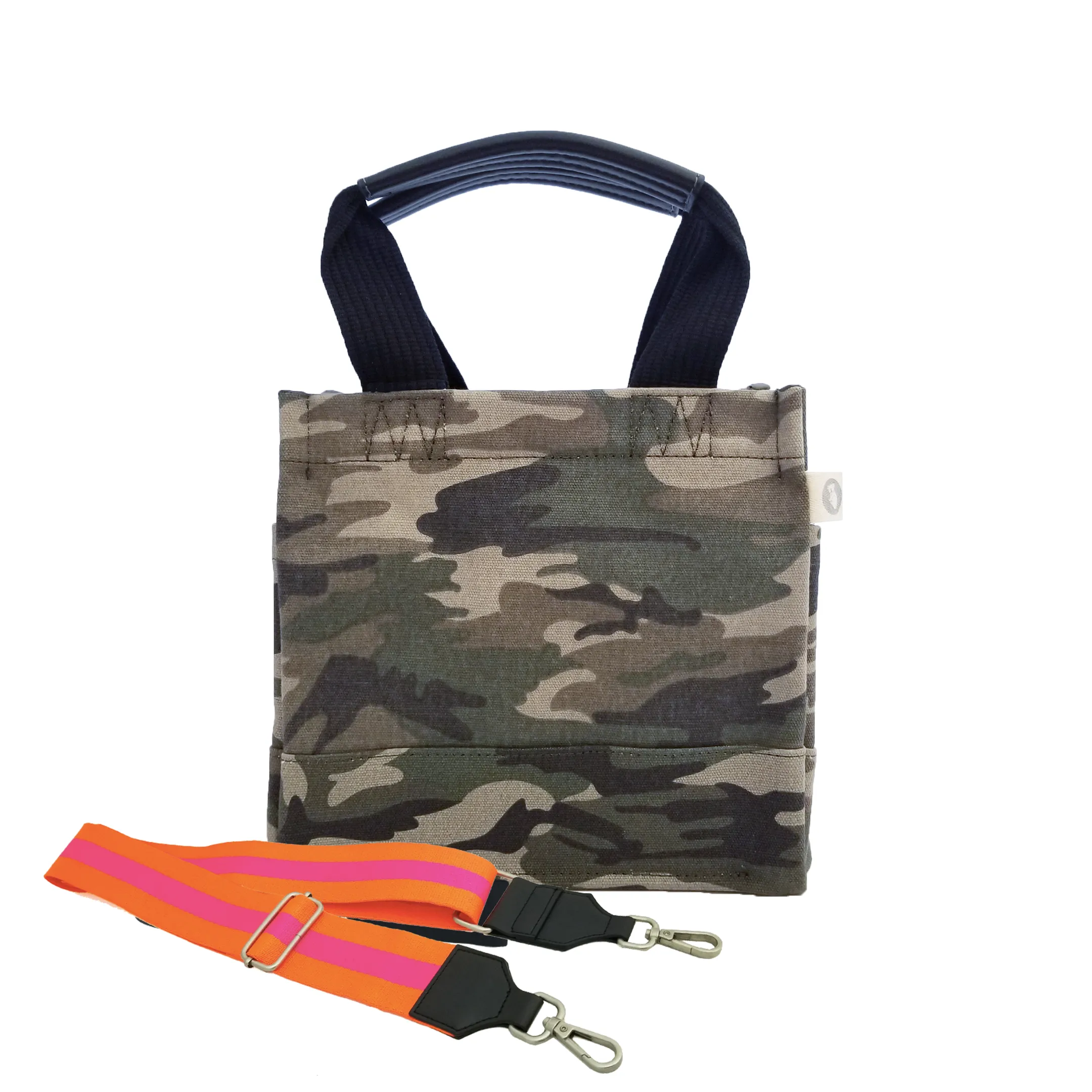 Mini Luxe North South Bag: Green Camouflage