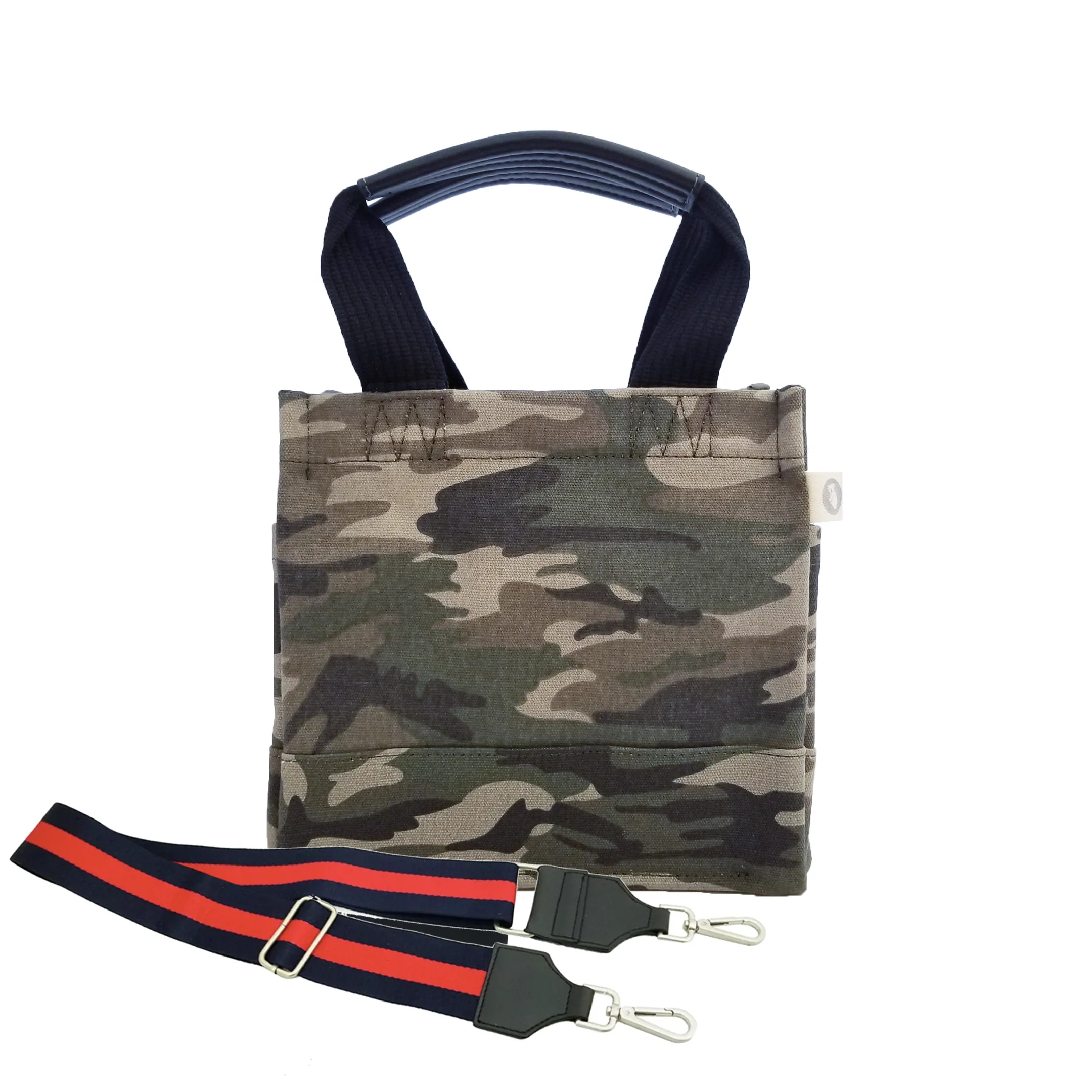 Mini Luxe North South Bag: Green Camouflage