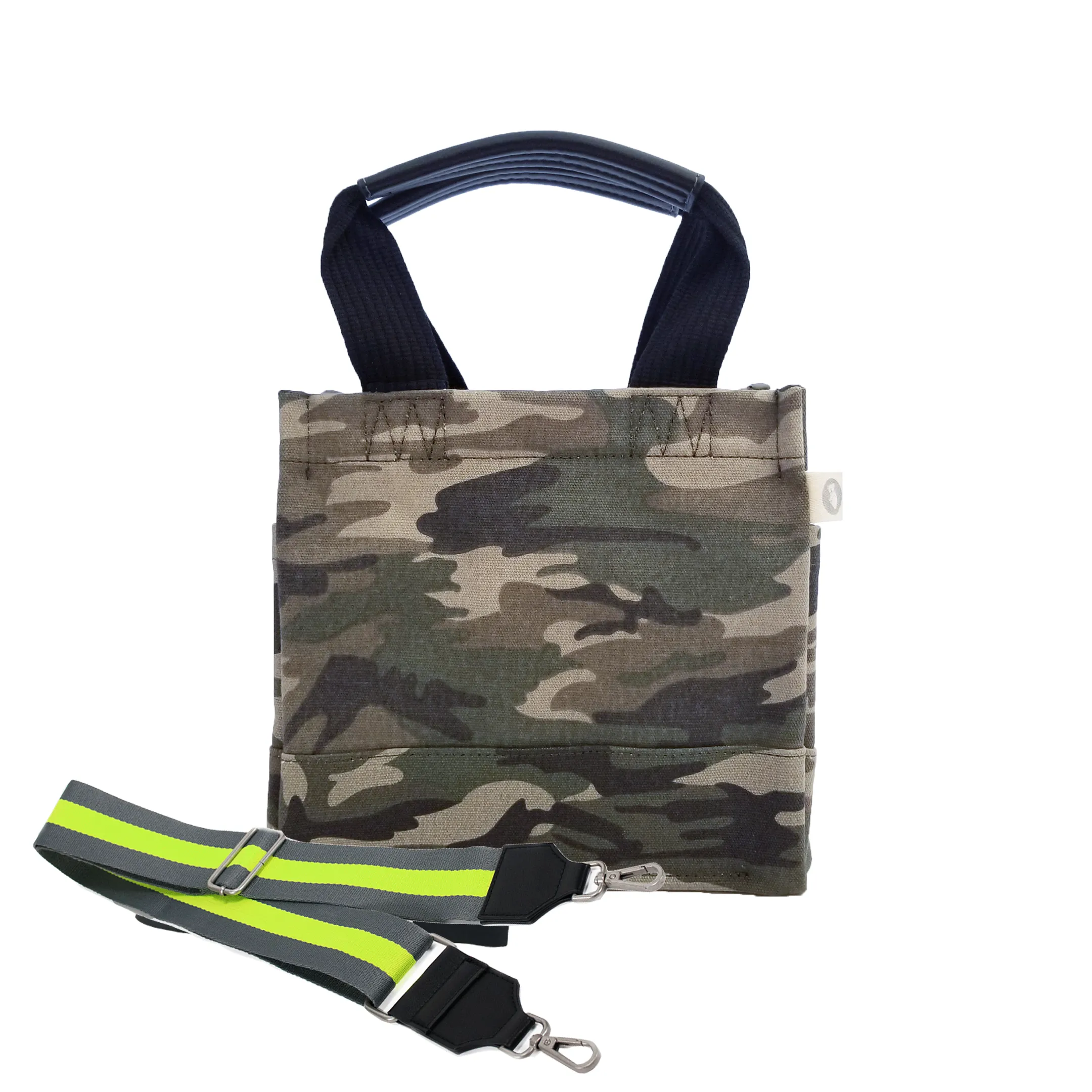 Mini Luxe North South Bag: Green Camouflage