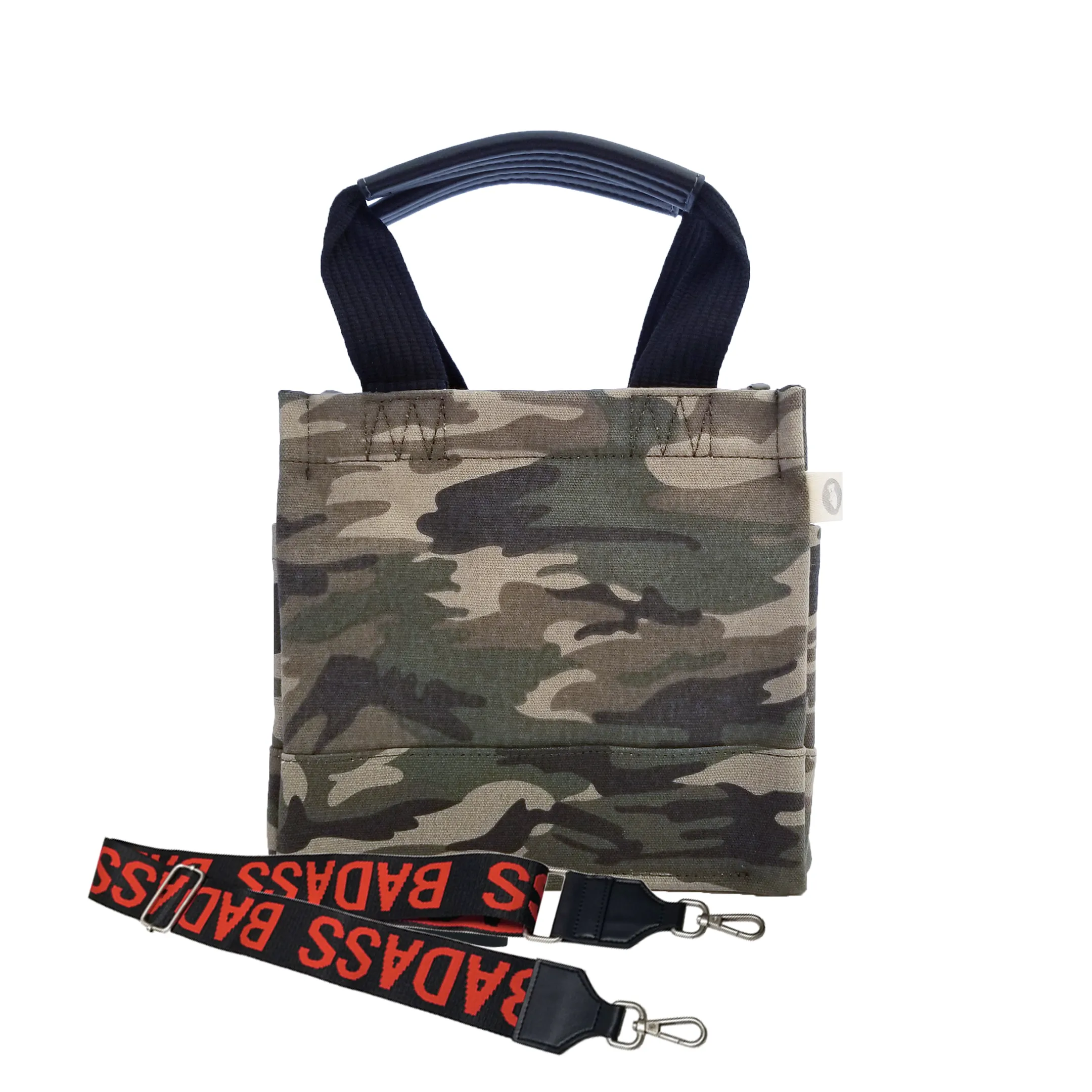 Mini Luxe North South Bag: Green Camouflage