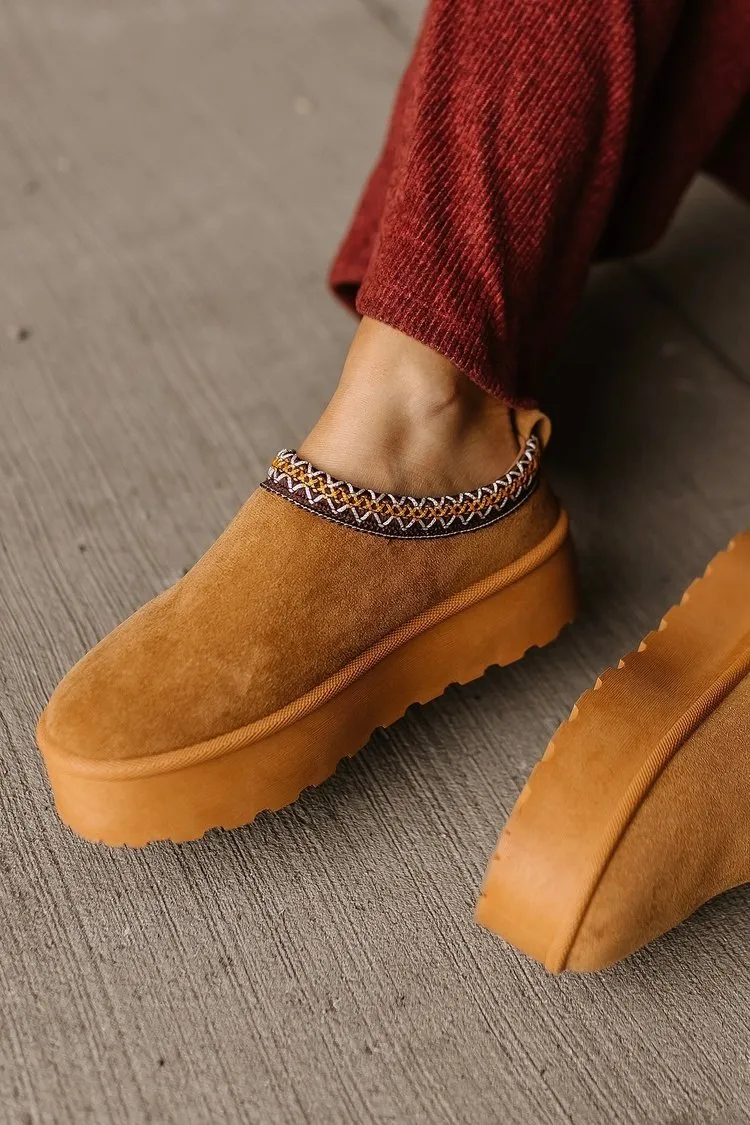 Moon Slip Ons  - Camel