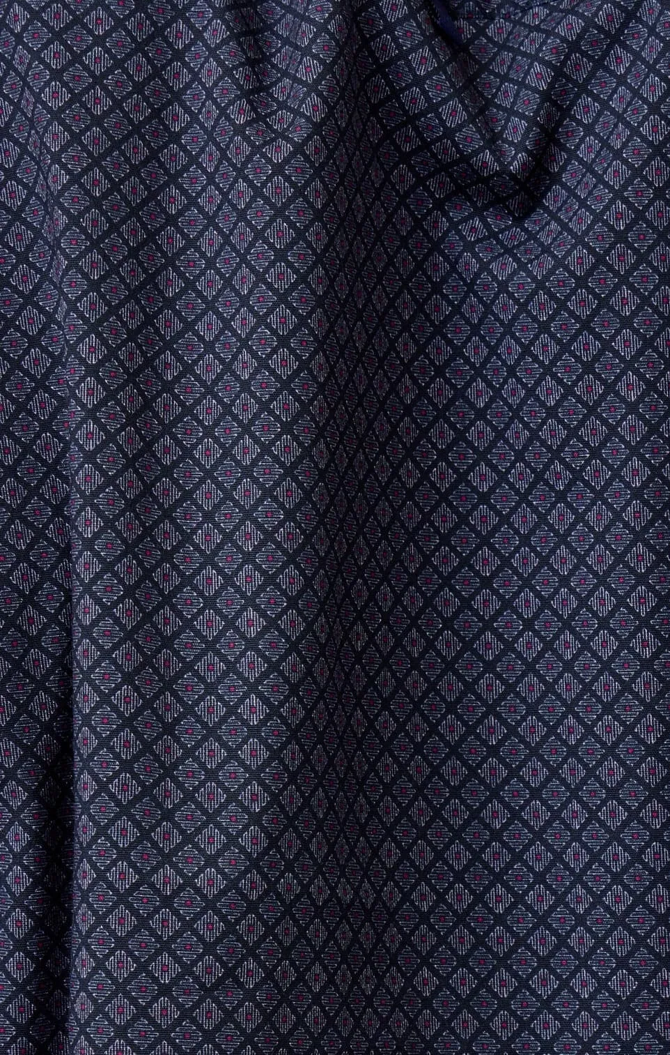 Navy Diagonal Block Geo Print Shirt