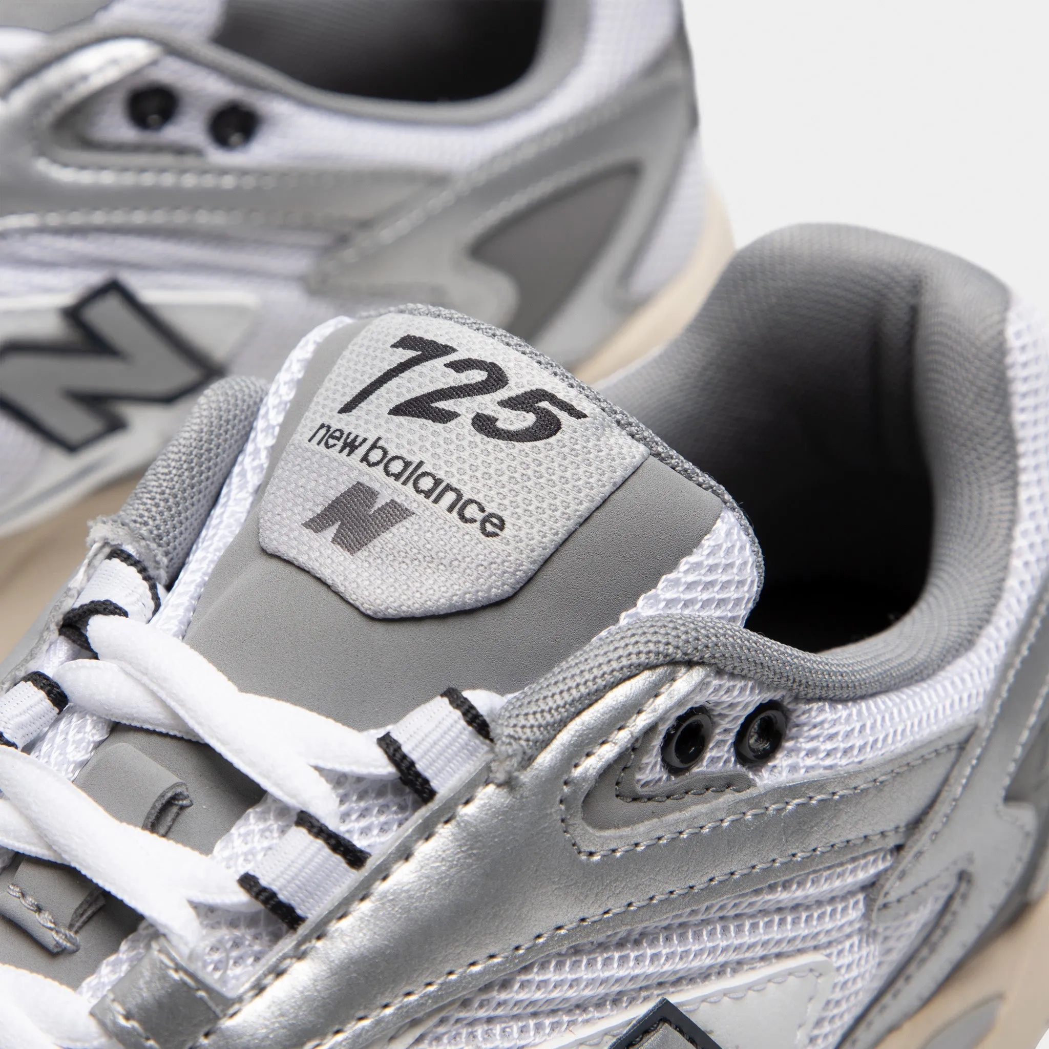 New Balance 725V1 White / Metallic Silver - Slate Grey