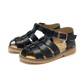 Noah Kids Fisherman Sandal Navy Leather