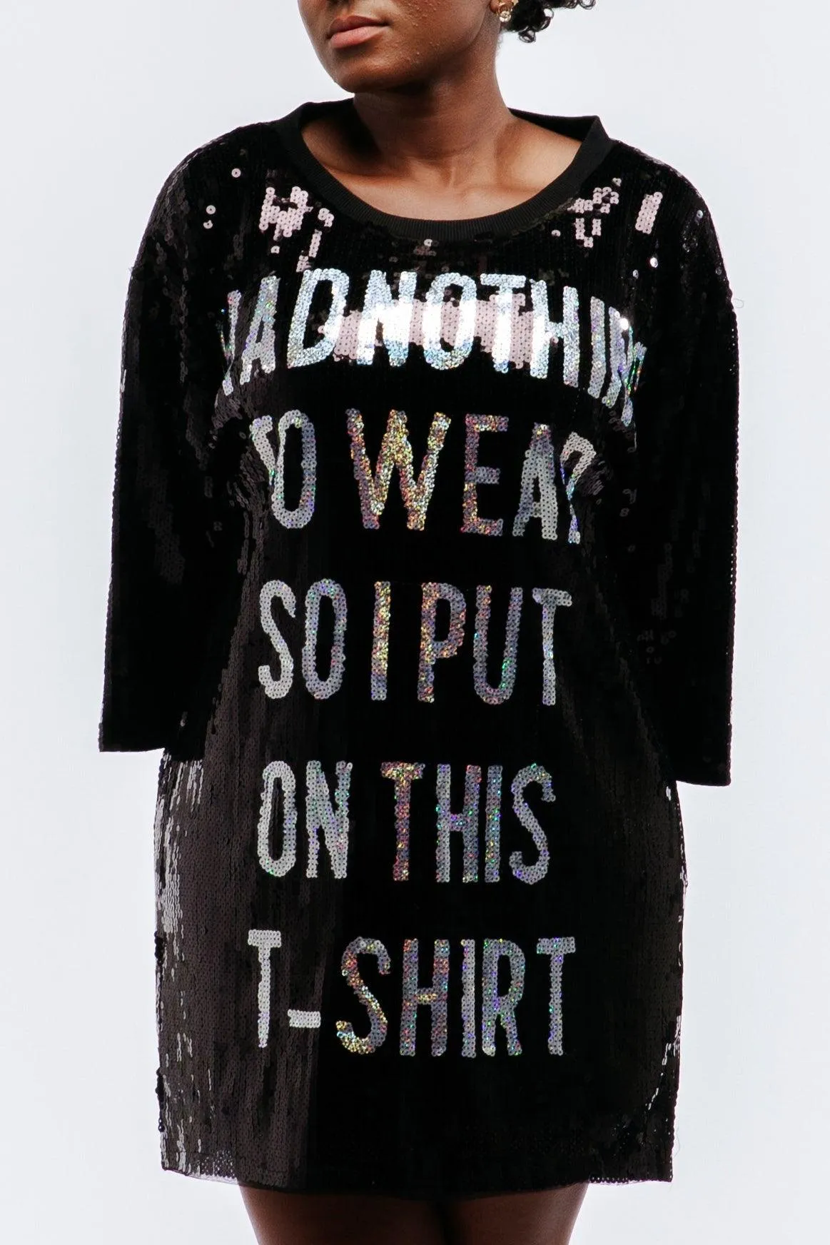 Nothing to Wear Sequin Dress - Black