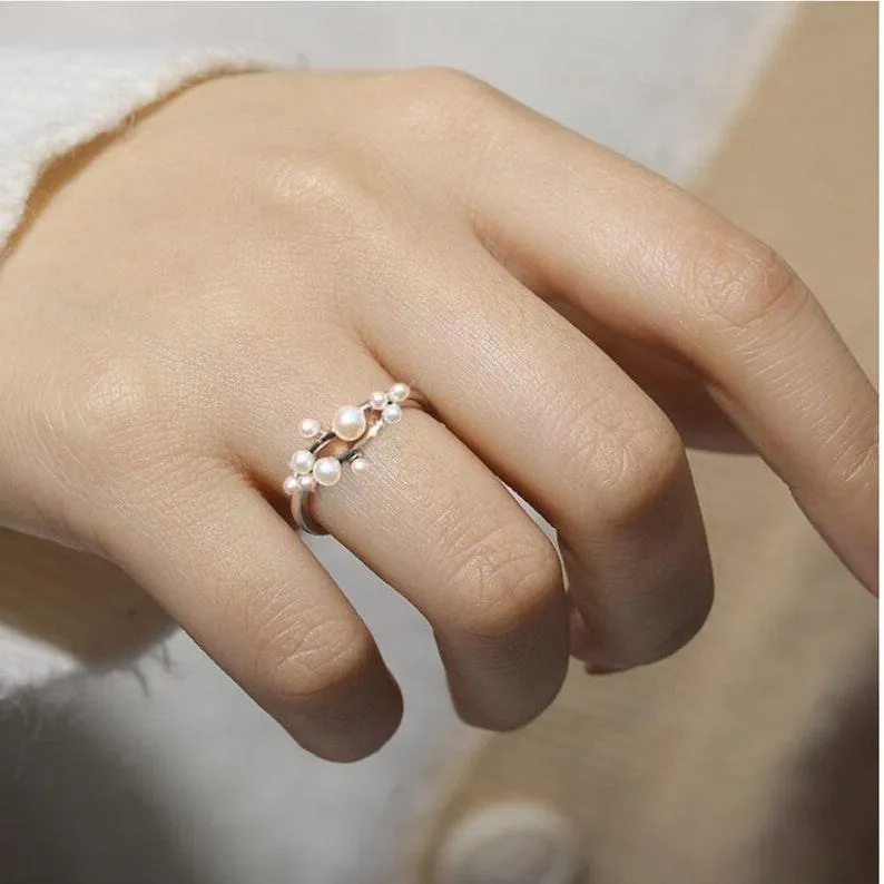 Pearl Cluster Ring