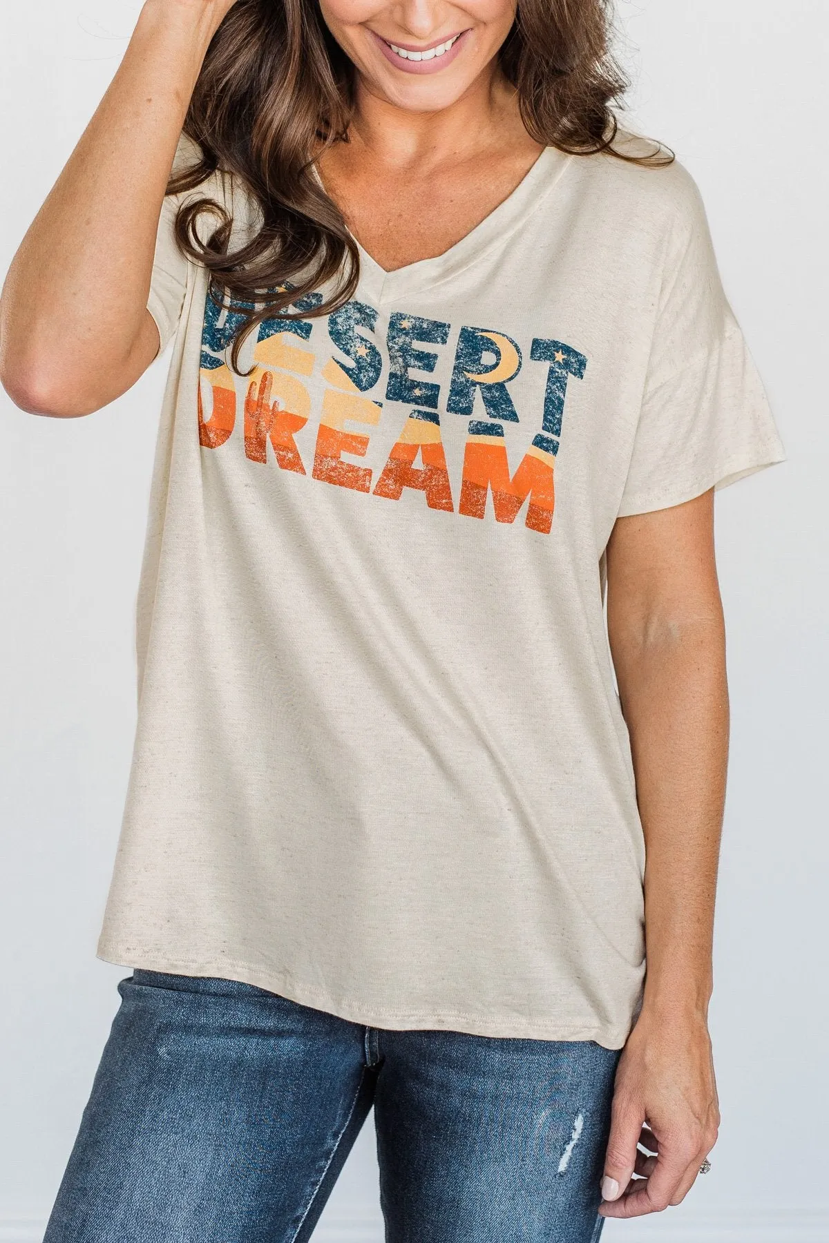 "Desert Dream" Graphic Tee- Heathered Oatmeal