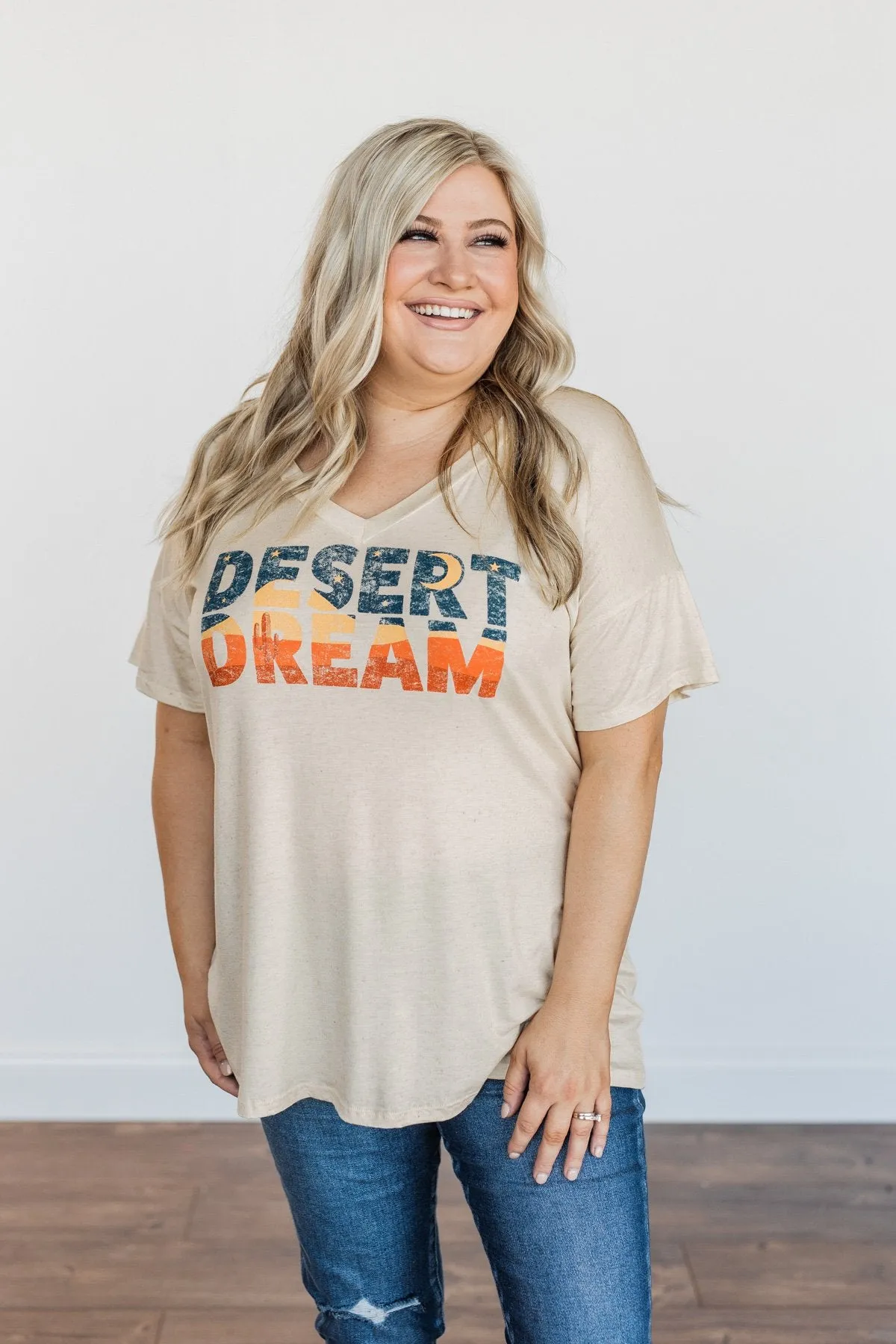 "Desert Dream" Graphic Tee- Heathered Oatmeal