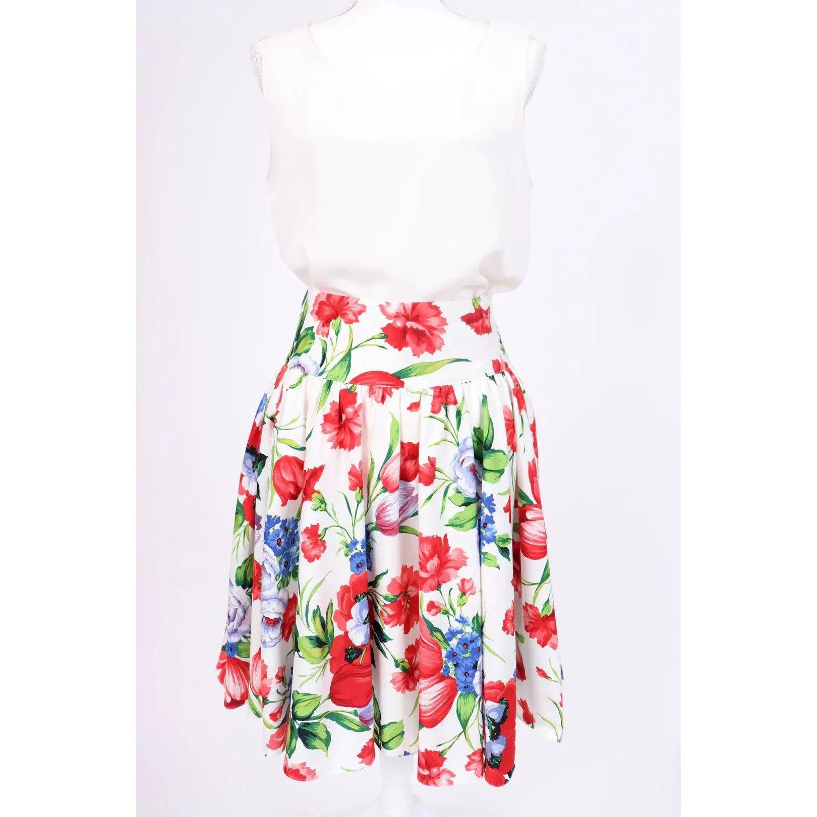 RALPH LAUREN 80's Floral Skirt | Size S