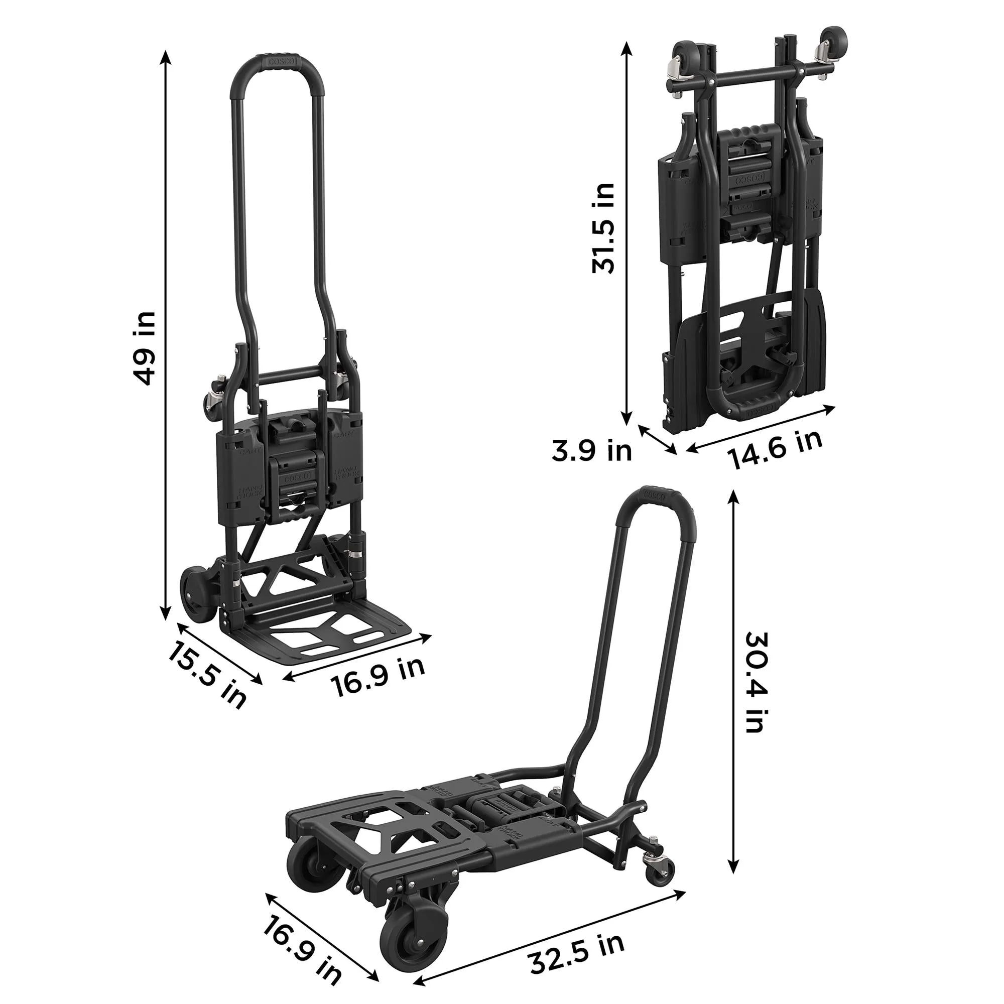 Shifter Multi-Position Folding Hand Truck and Cart