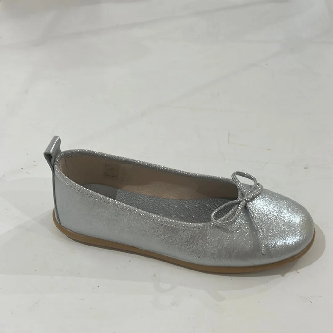 Silver metallic ballerina