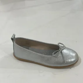 Silver metallic ballerina