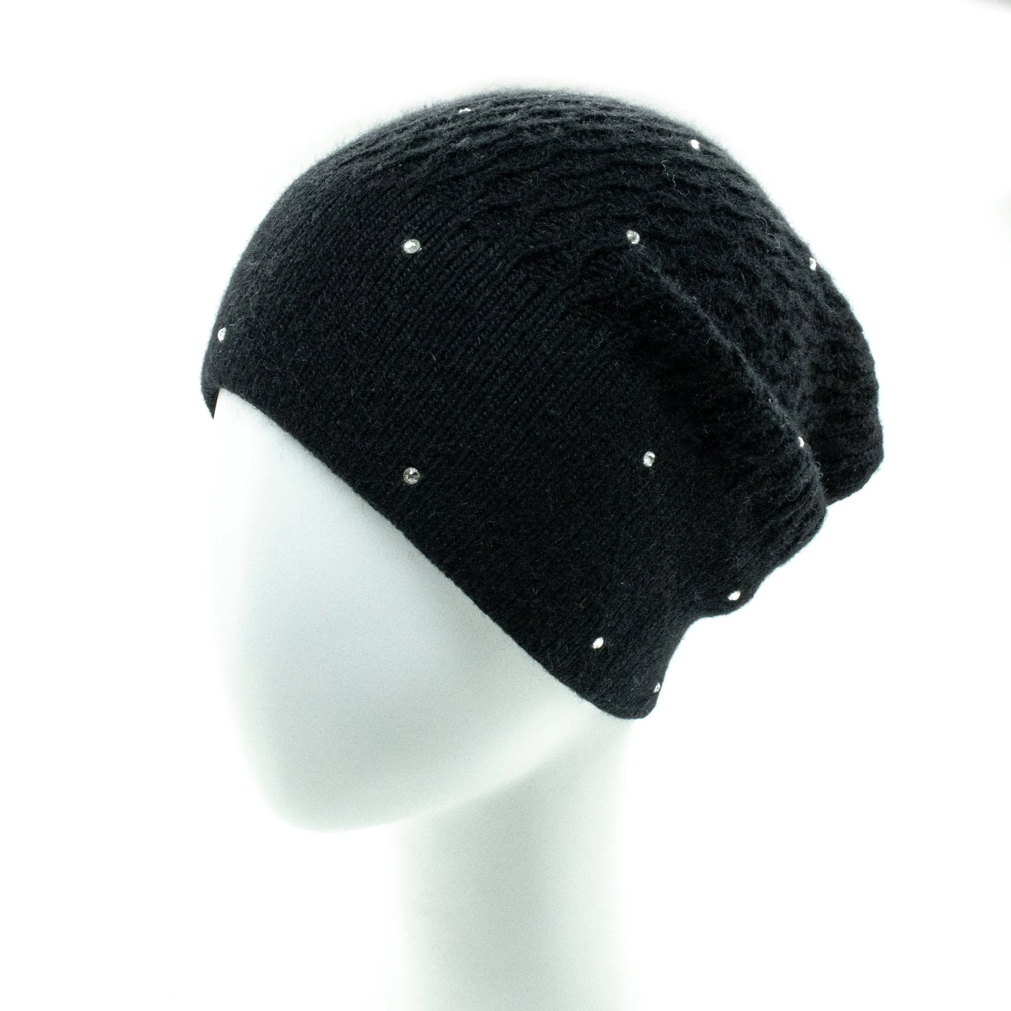 SLOUCHY HAT WITH CRYSTALS