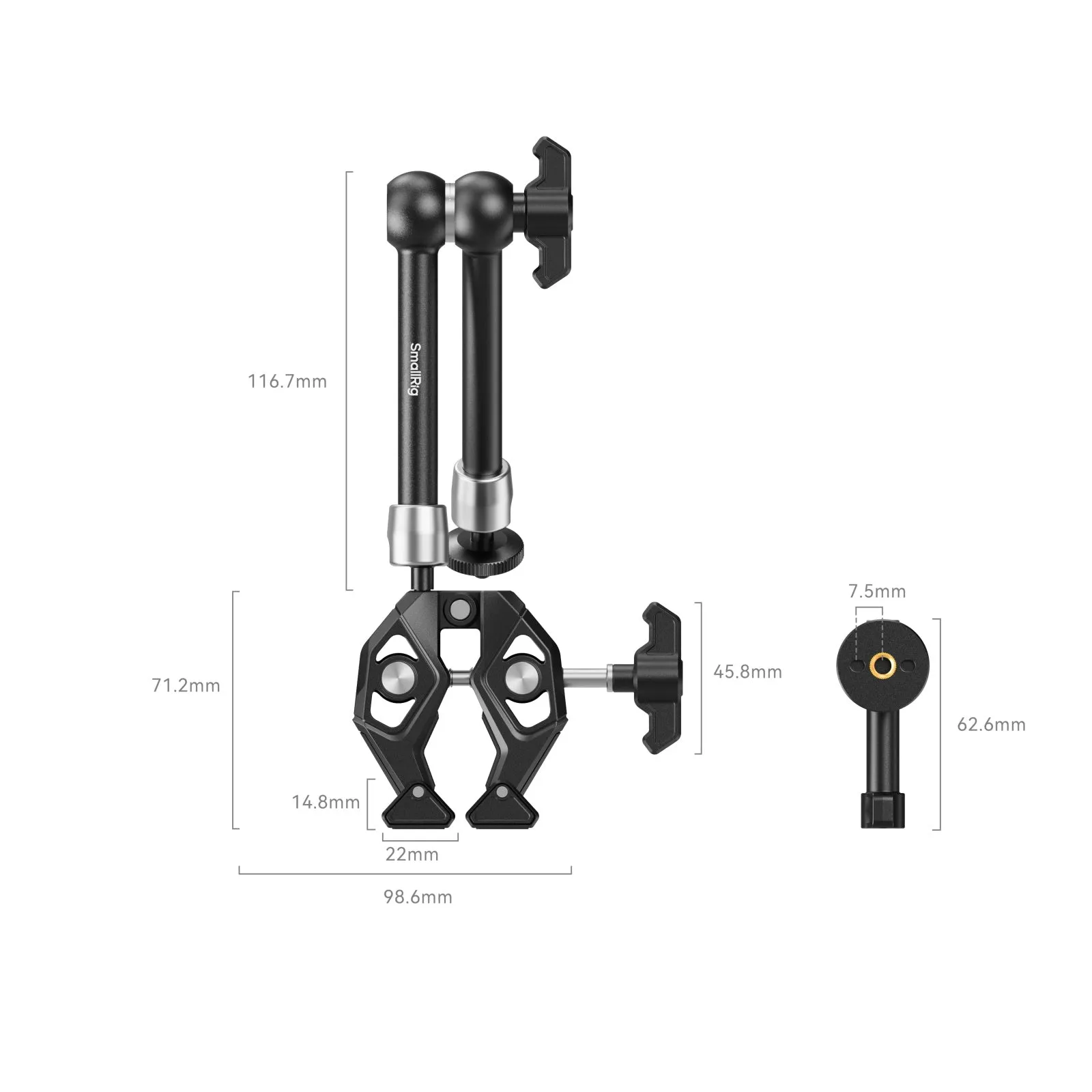 SmallRig Crab-Shaped Clamp with Magic Arm 4454