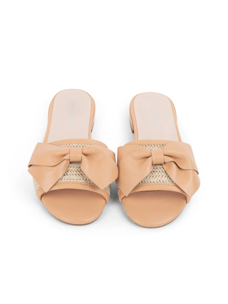 St. Tropez Raffia Slide Sandal