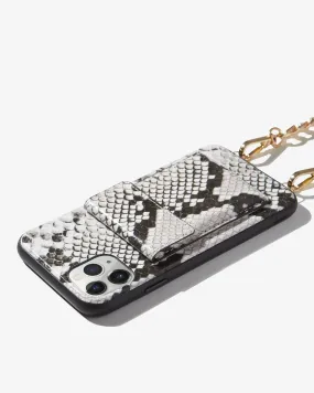 Tres Case Crossbody - Gray Python, iPhone 11 Pro Max / (XS Max)