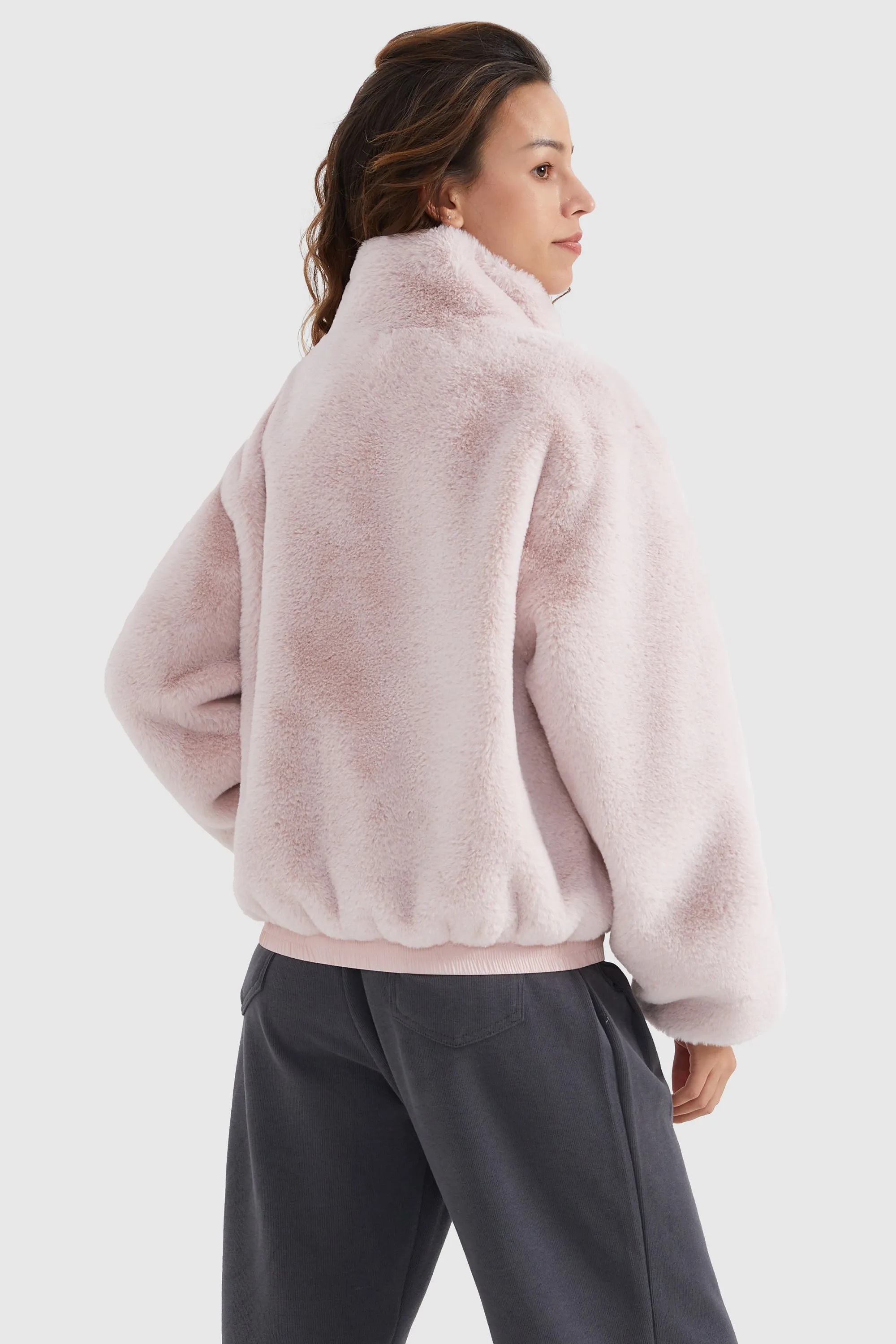 Winter Sherpa Zip-Up Coat