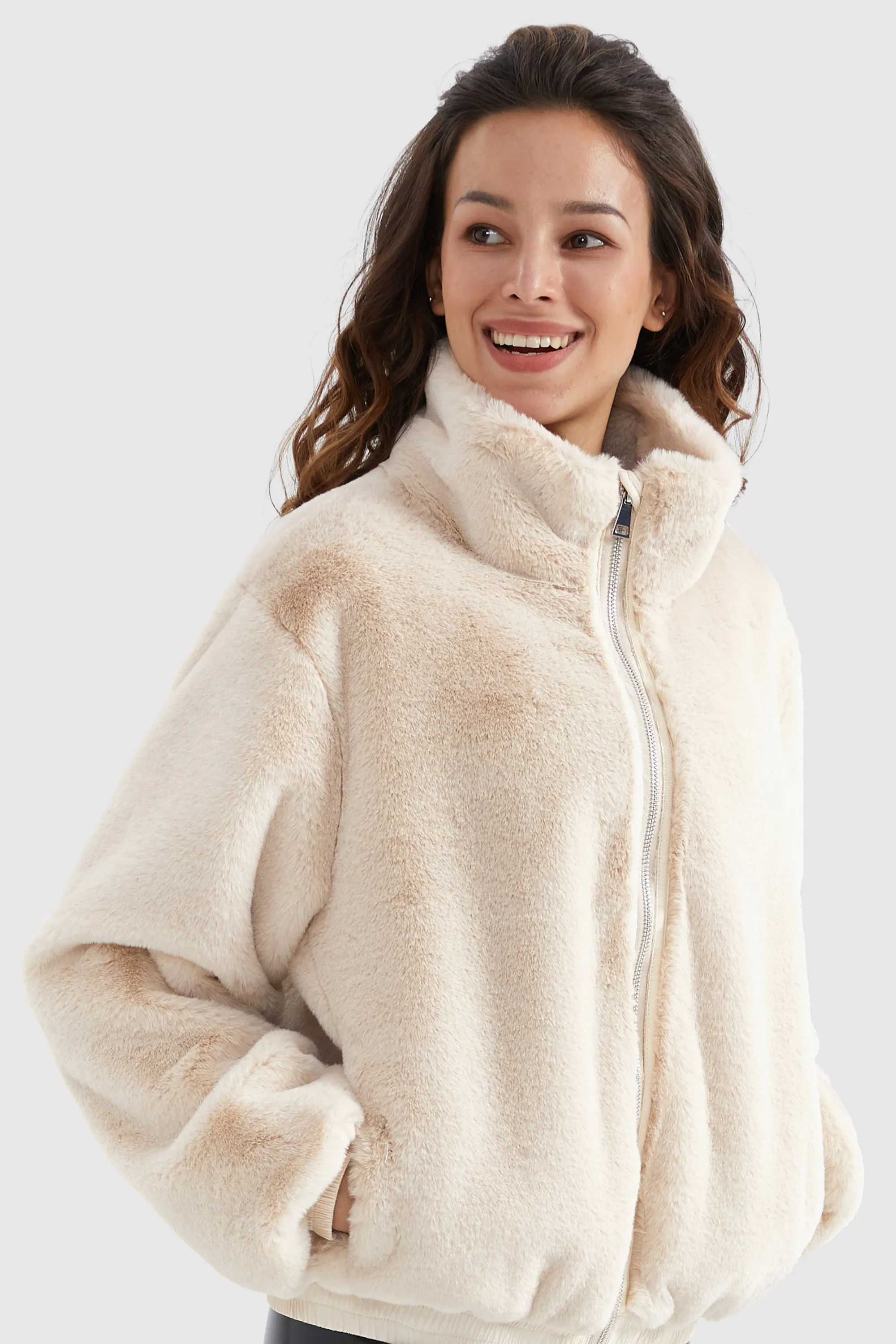 Winter Sherpa Zip-Up Coat