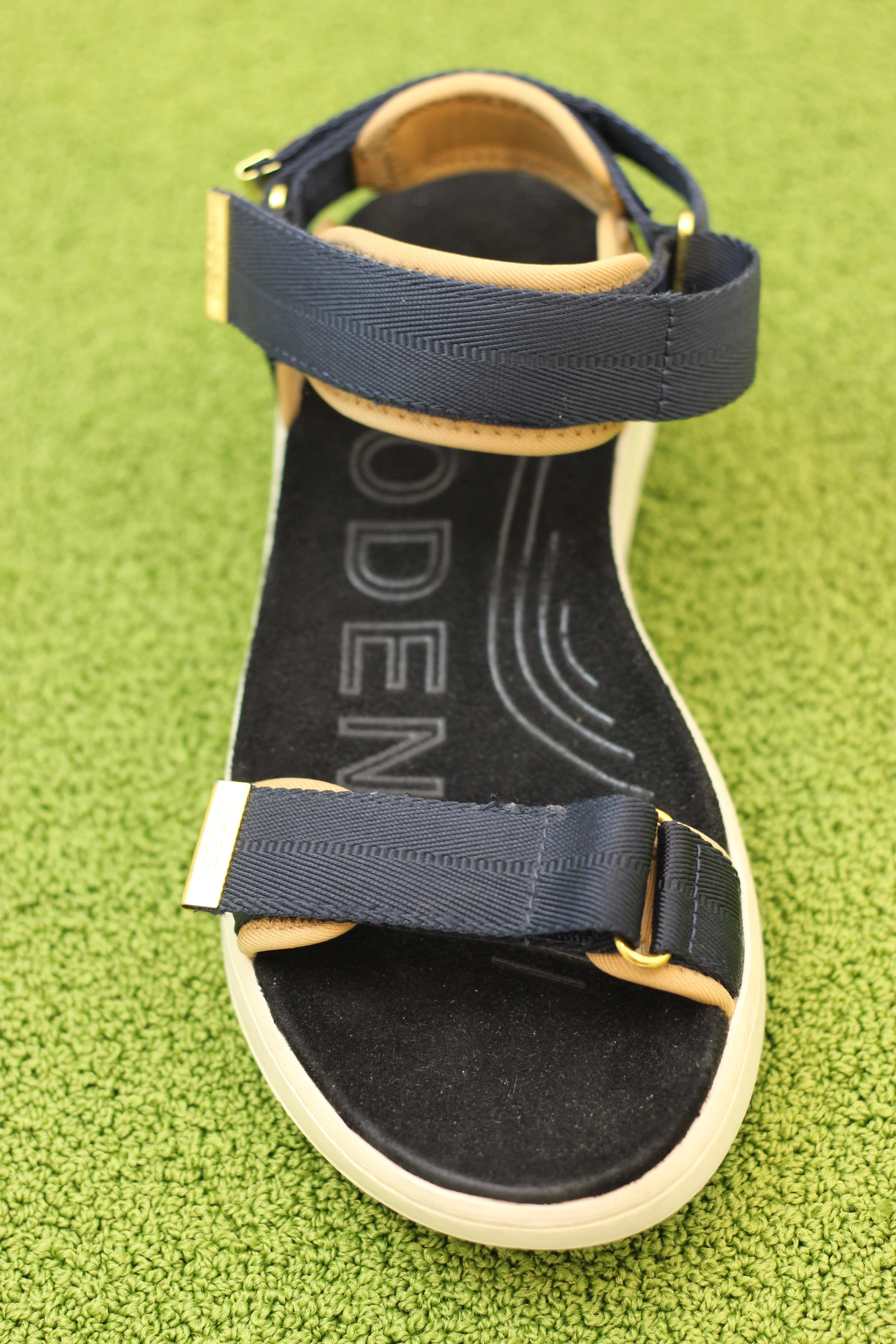 Womens Line Sandal - Navy Textile